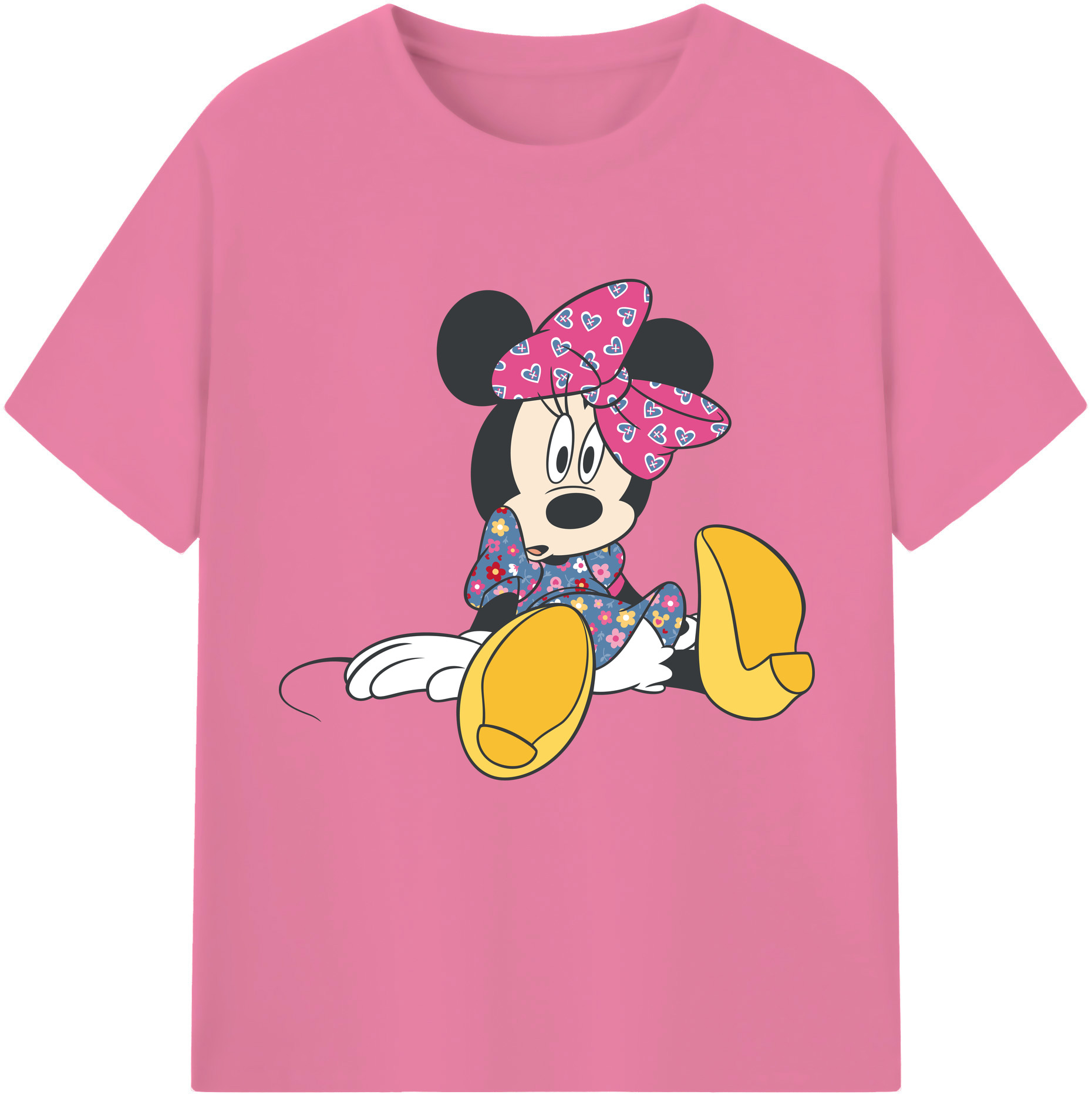（画像用） ミッキーマウス Mickey Mouse 綿100％半袖Tシャツ（フロントプリント）